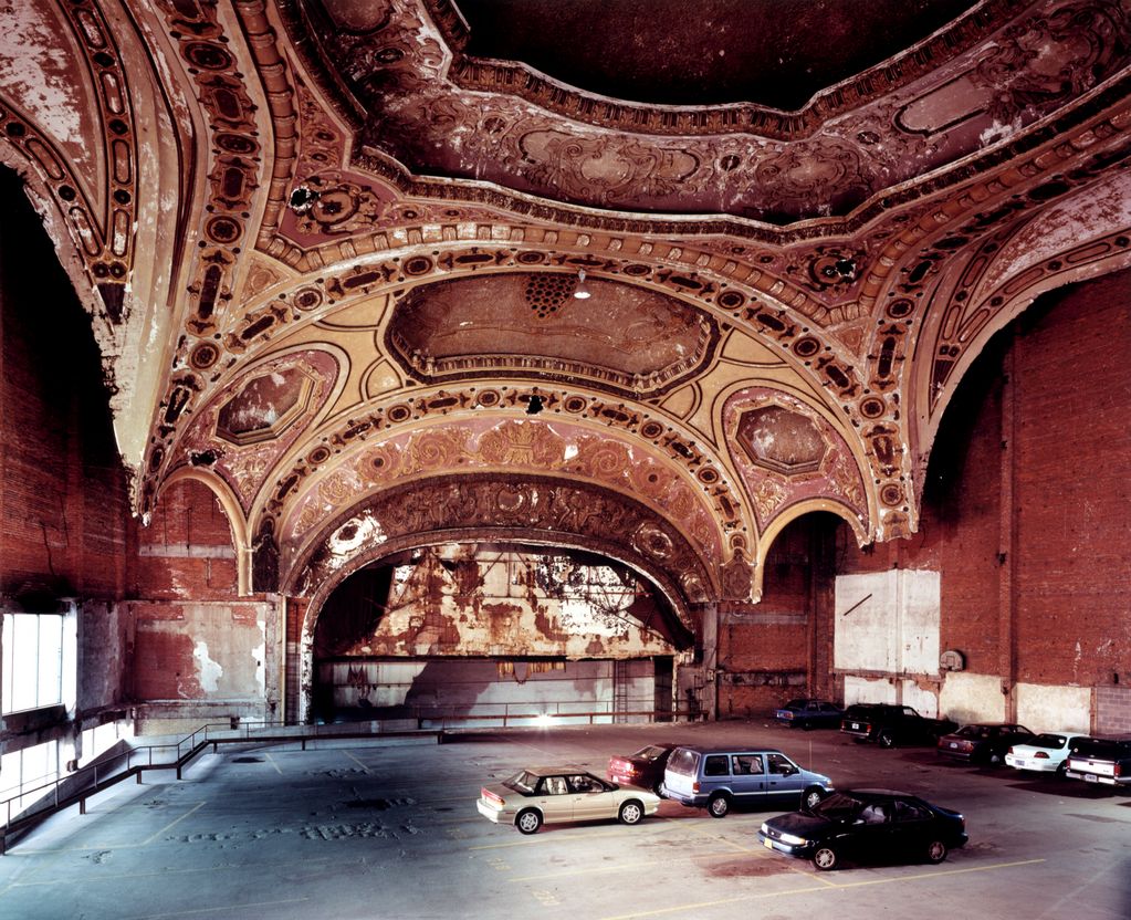 Theatre where cars are parked